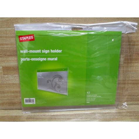 staples sign holder for wall.